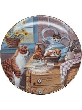 Table Manners Orange Tabby Cat Gre Gerardi Collector Plate Hamilton Collection